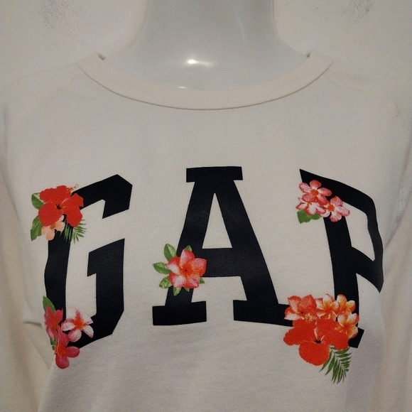 Gap - Floral Logo CrewNeck Sweater French Terry - Picture 4 of 13